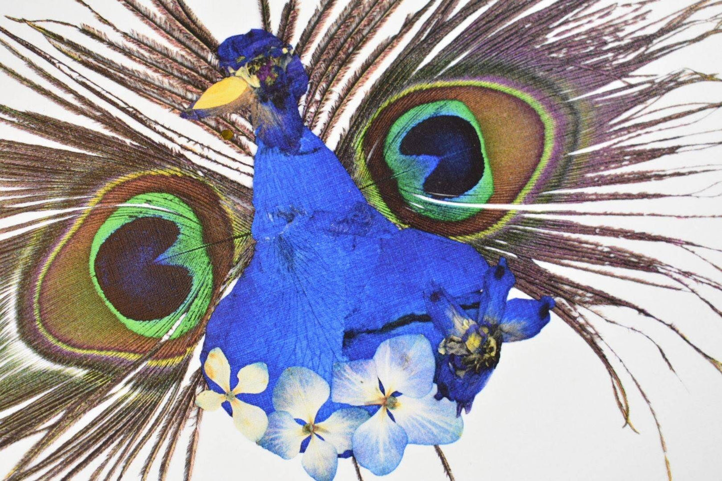 Custom bridal keepsake with pressed flowers from a wedding bouquet.