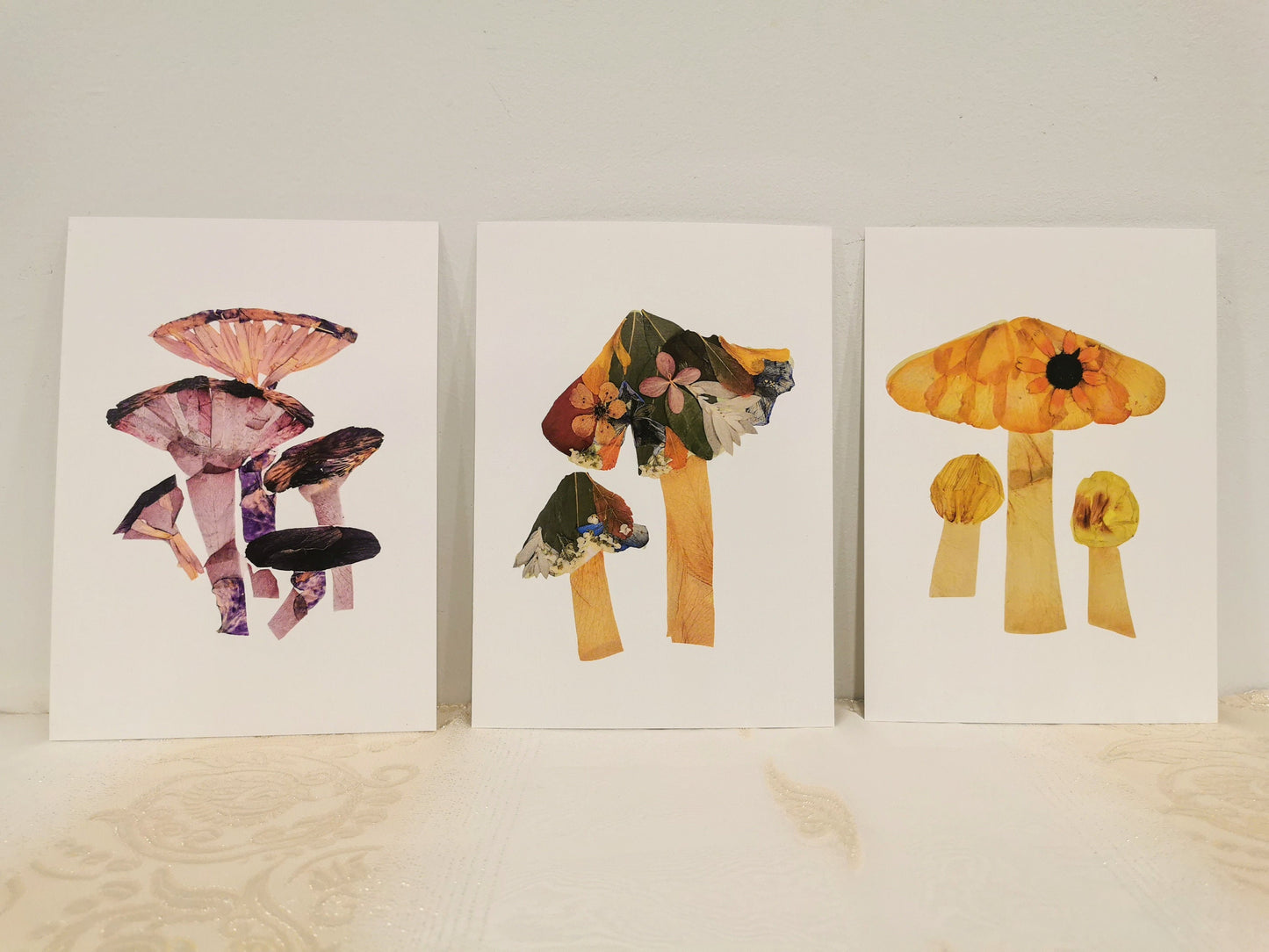 Timeless pressed flower artwork made from a preserved wedding bouquet.