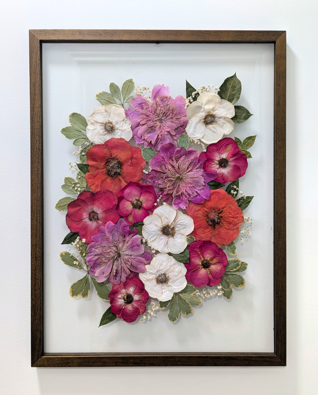 16x20 dark brown floating frame