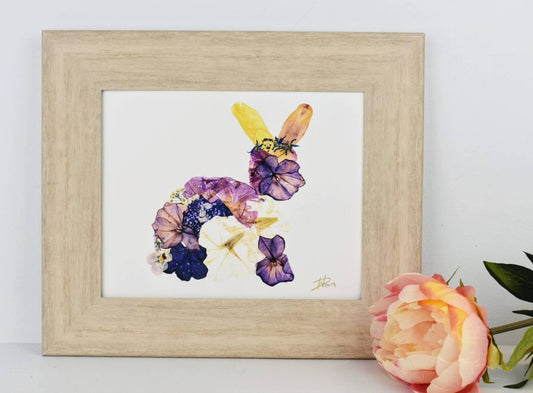 Bridal bouquet preservation displayed as elegant pressed flower artwork.