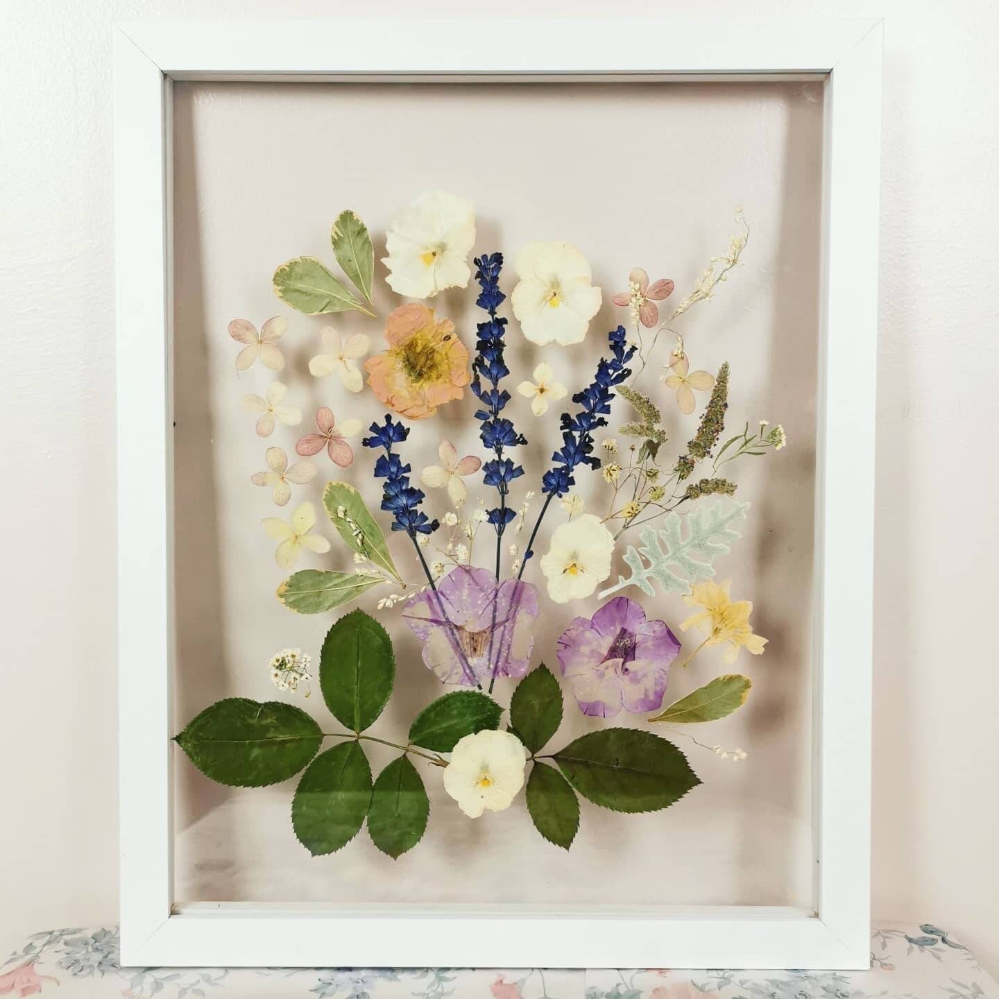 Custom pressed flower artwork