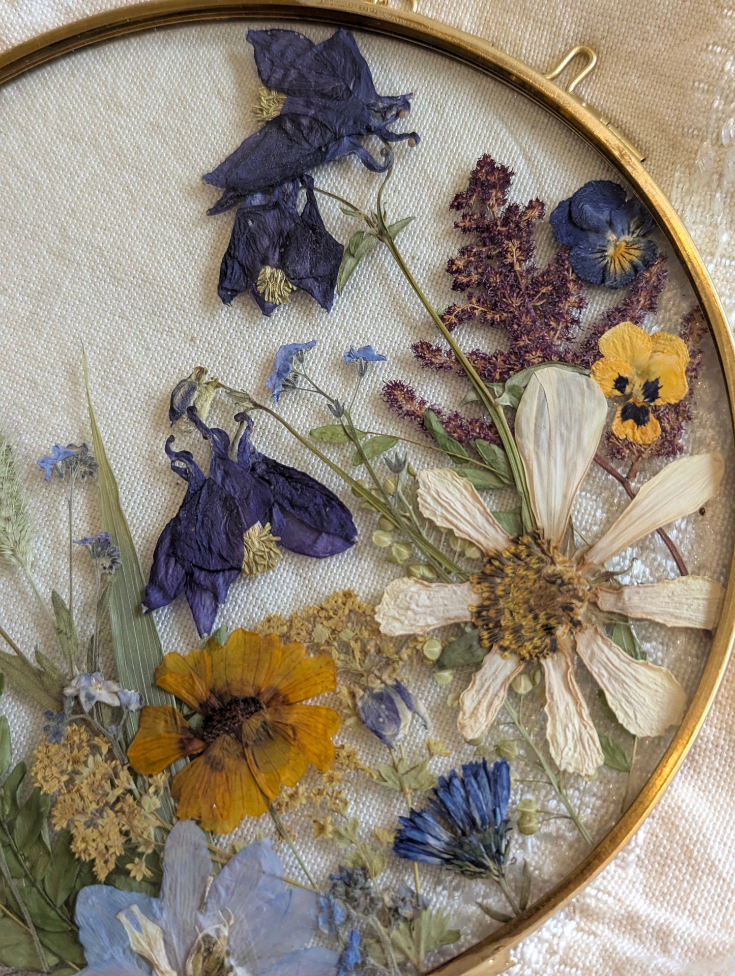 6x6 real pressed flower floating frame
